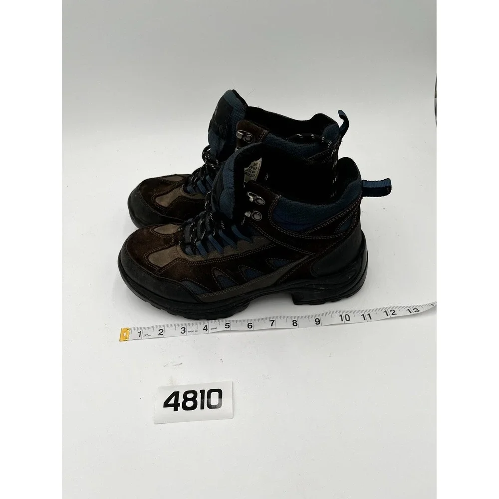 Ozark Trail‎ Peyton WW Mens 8.5 Hiking Boots Brown Blue Leather Waterproof Boots